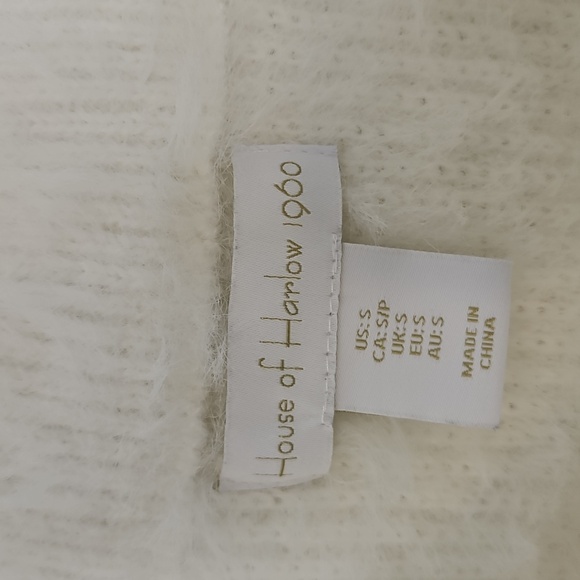 House of Harlow 1960 White Fuzzy Midi Skirt Size S $148 Retail - Picture 2 of 7